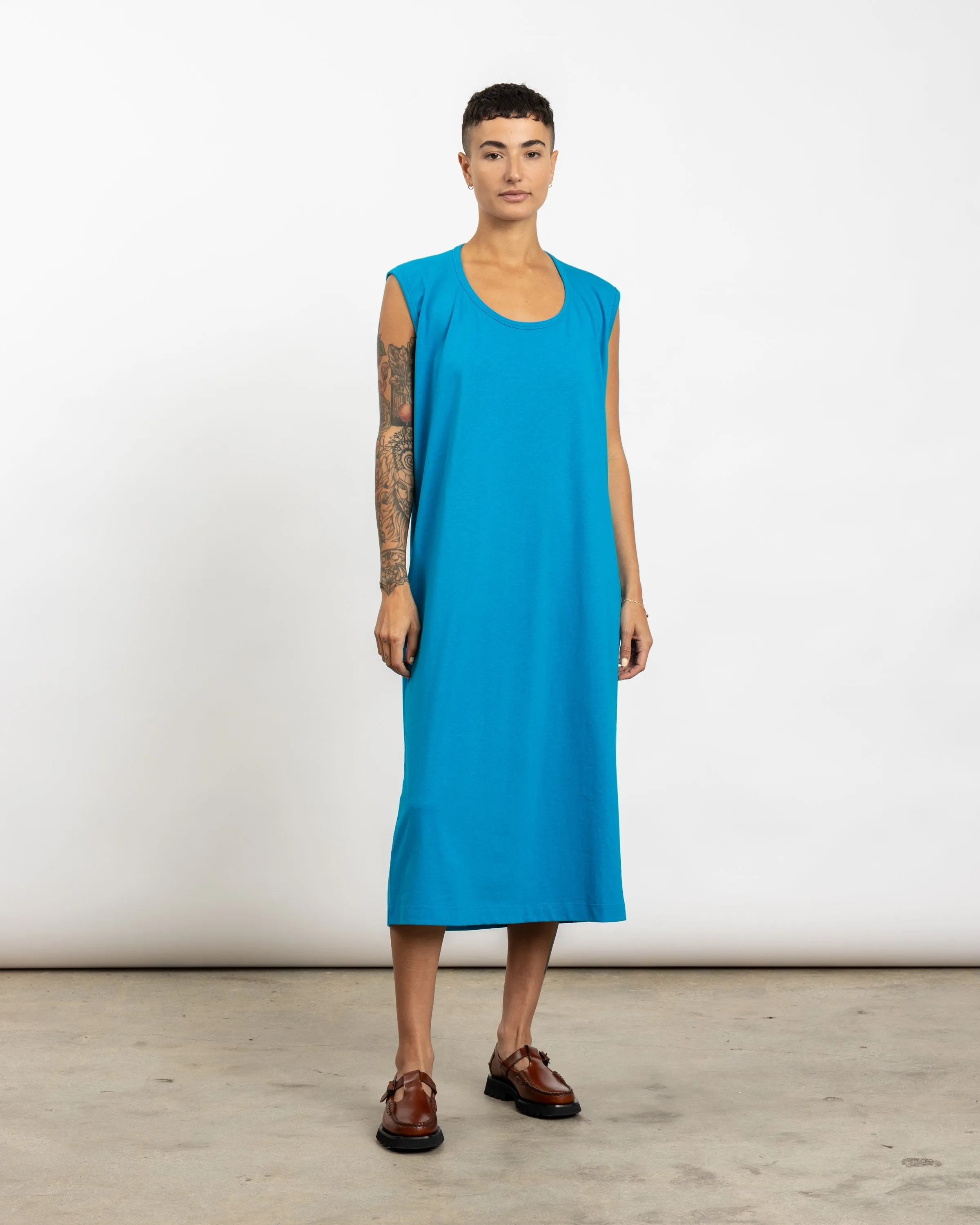 Cut Out Midi Dress in Blue