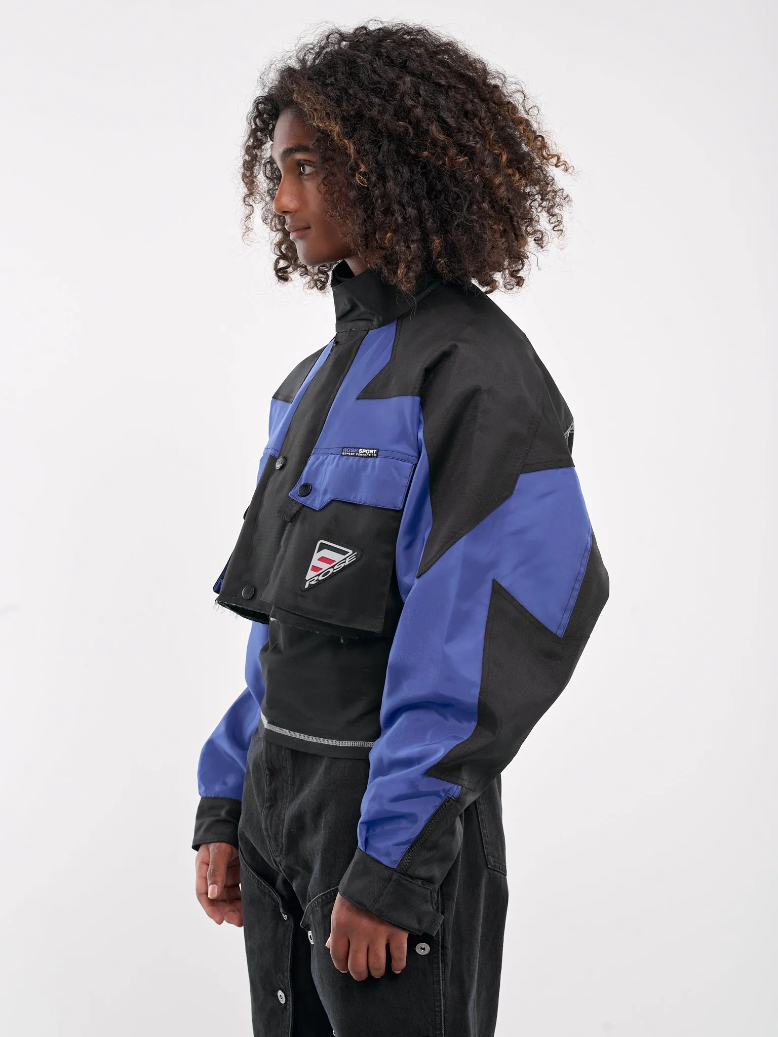 Cut Sports Jacket (730WO03506-BLUE-BLACK)