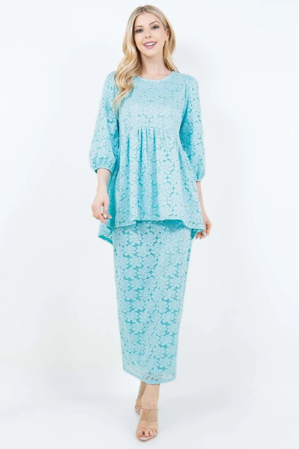 Daisy & Lace Tunic- Ice Blue, Navy or Coral Pink