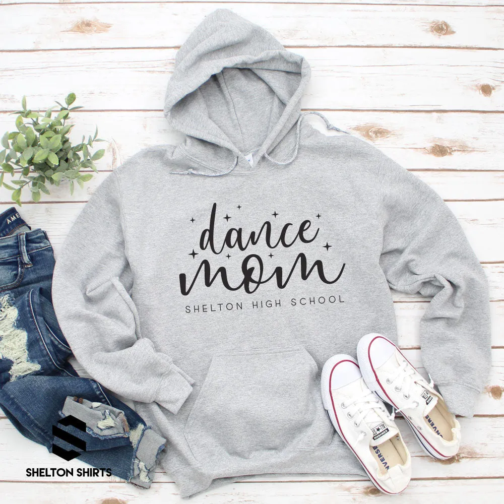 Dance Mom with Stars in Glitter Print Hoodie Sweatshirt