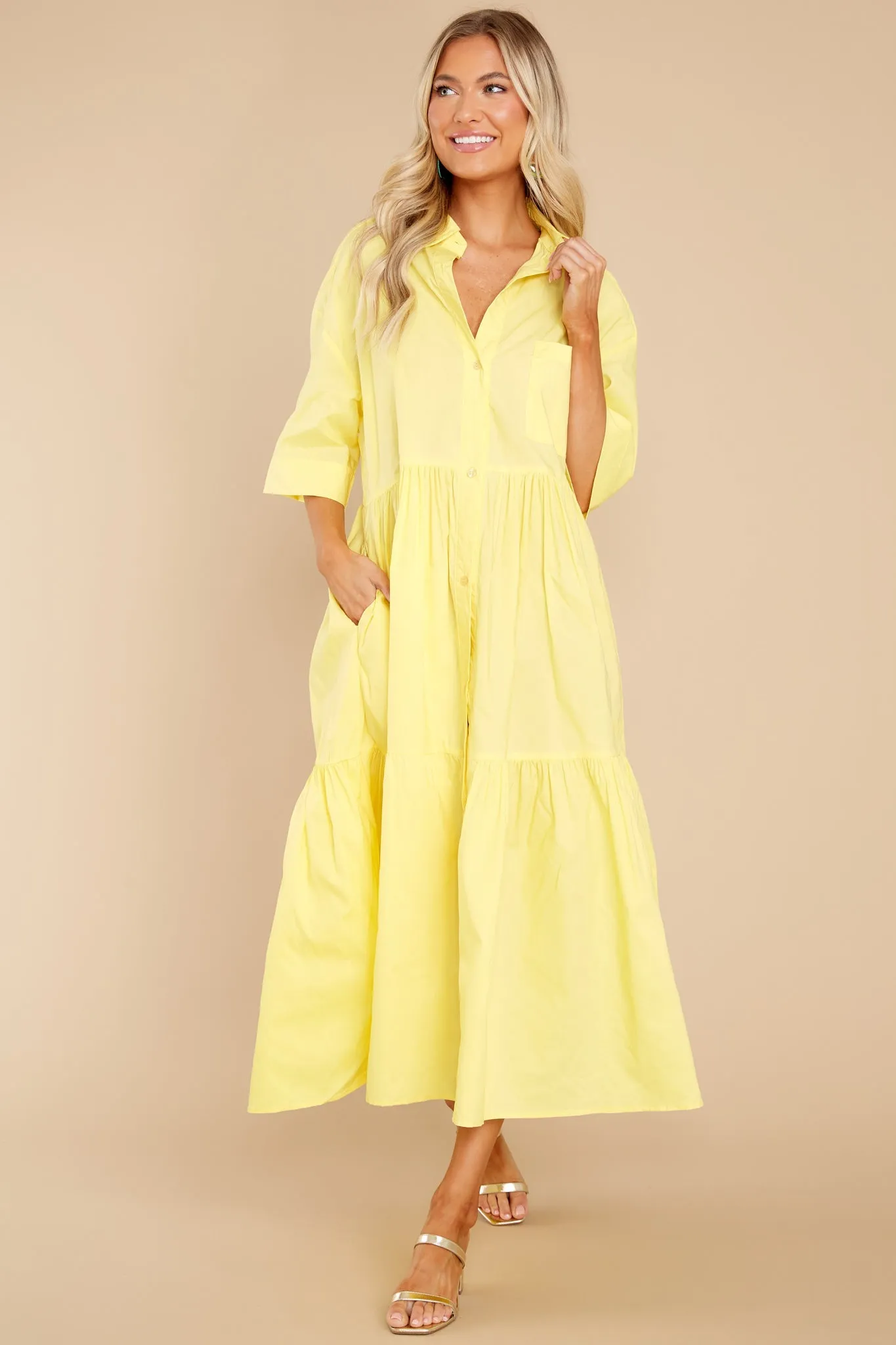 Designed To Unwind Yellow Maxi Dress