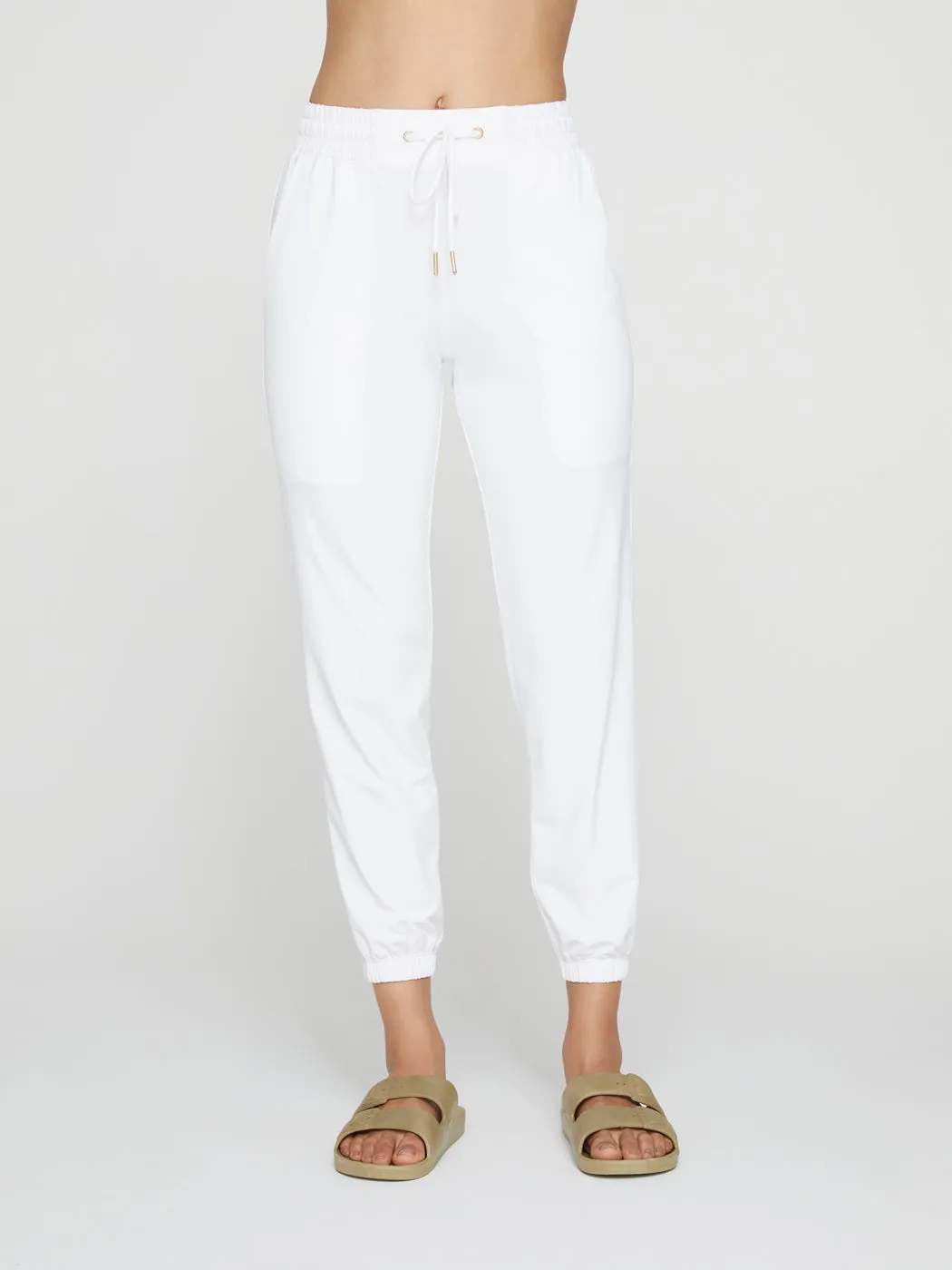 Drawstring Pants - White