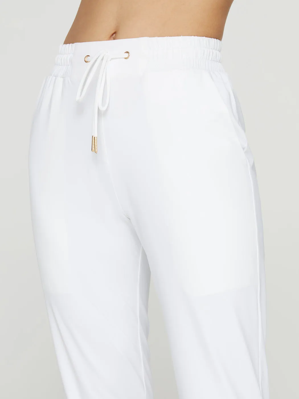 Drawstring Pants - White