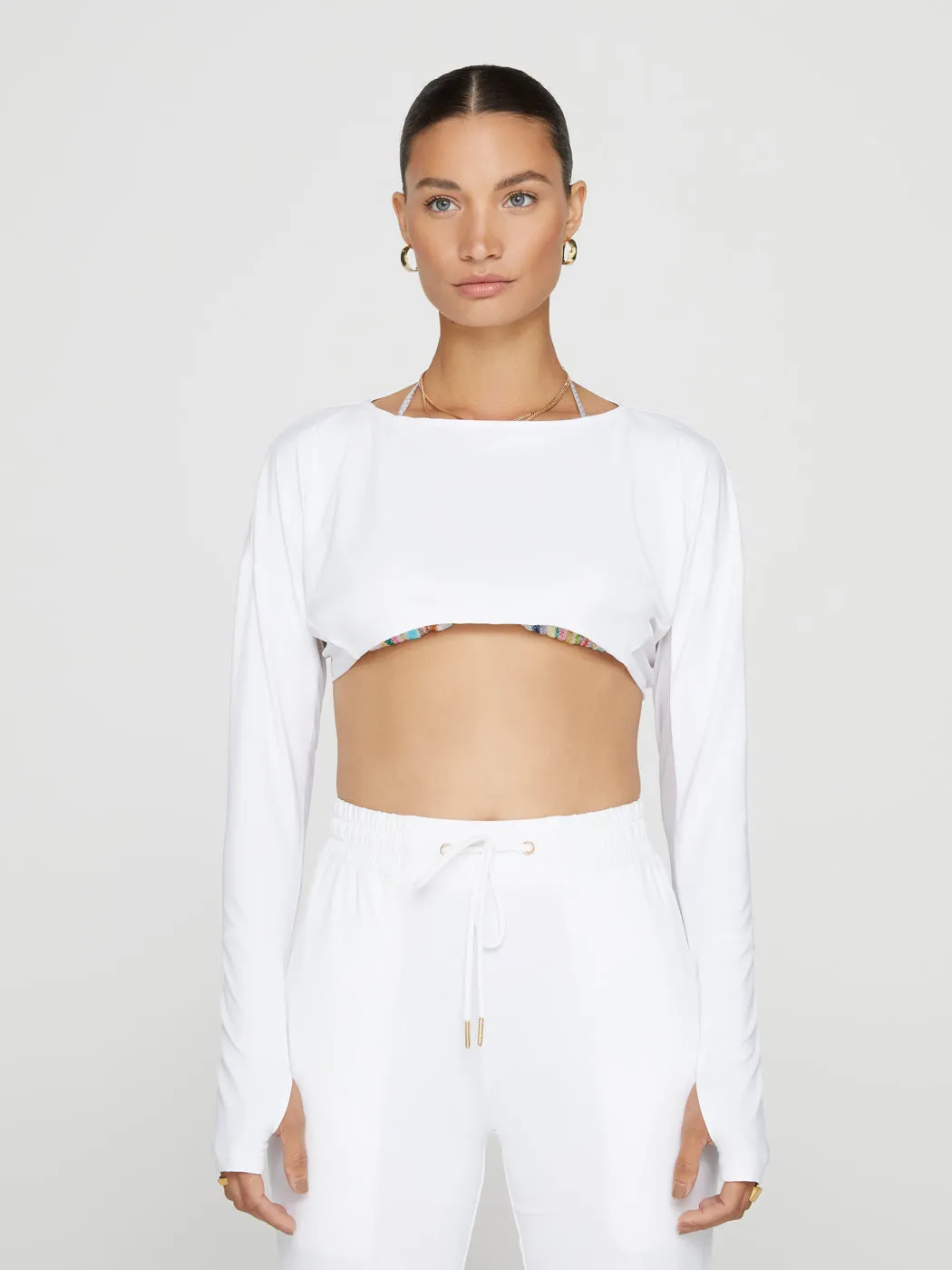 Drawstring Pants - White