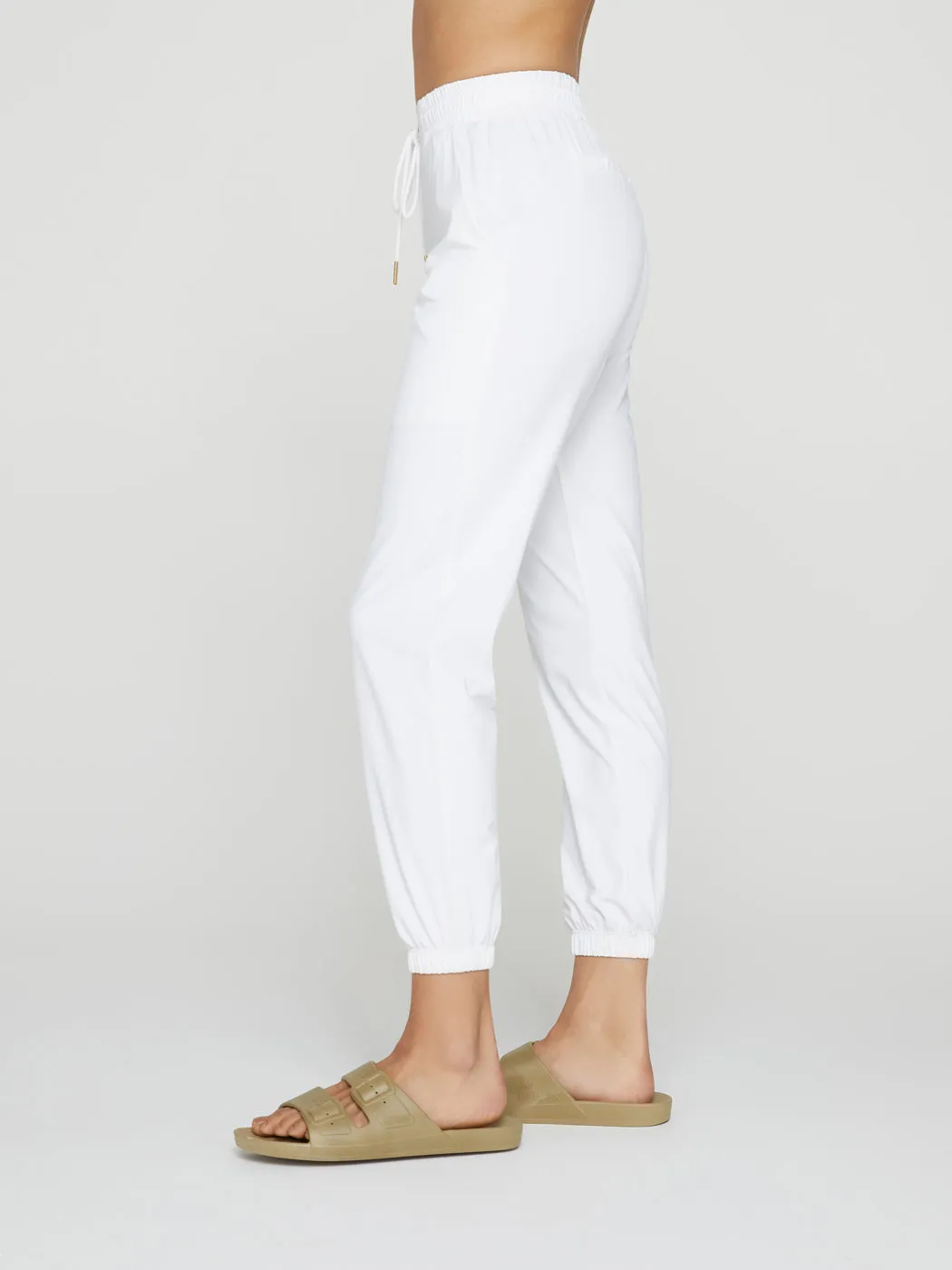 Drawstring Pants - White