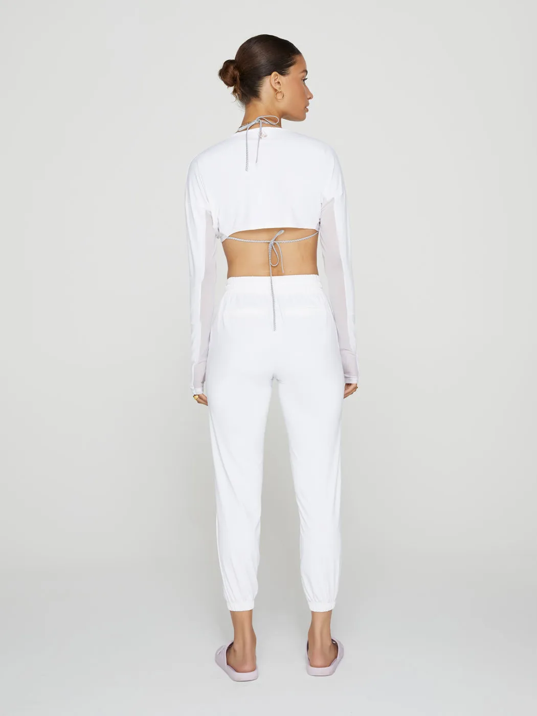 Drawstring Pants - White