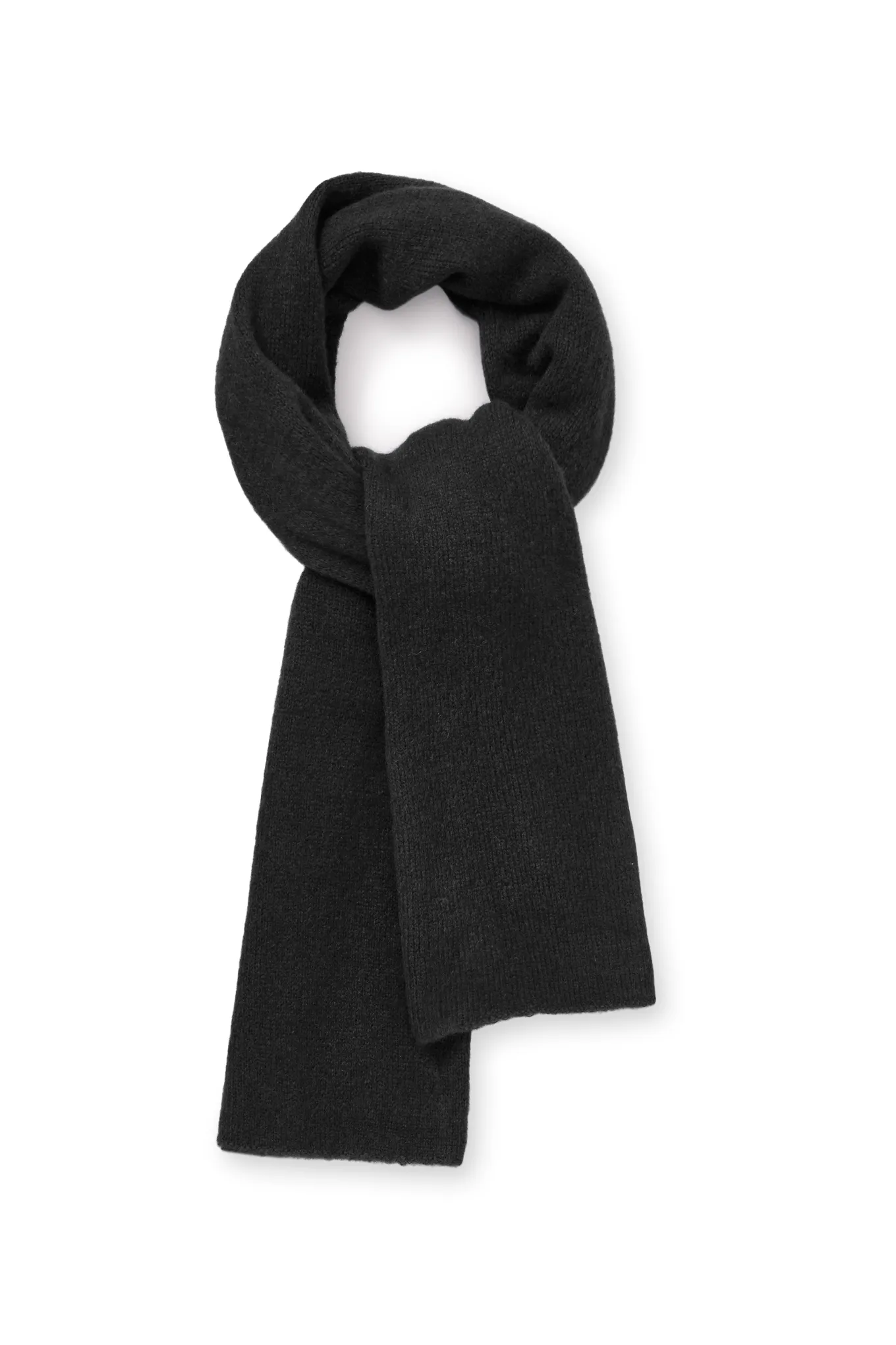 DUSTIN SCARF - BLACK - SILK/CASHMERE