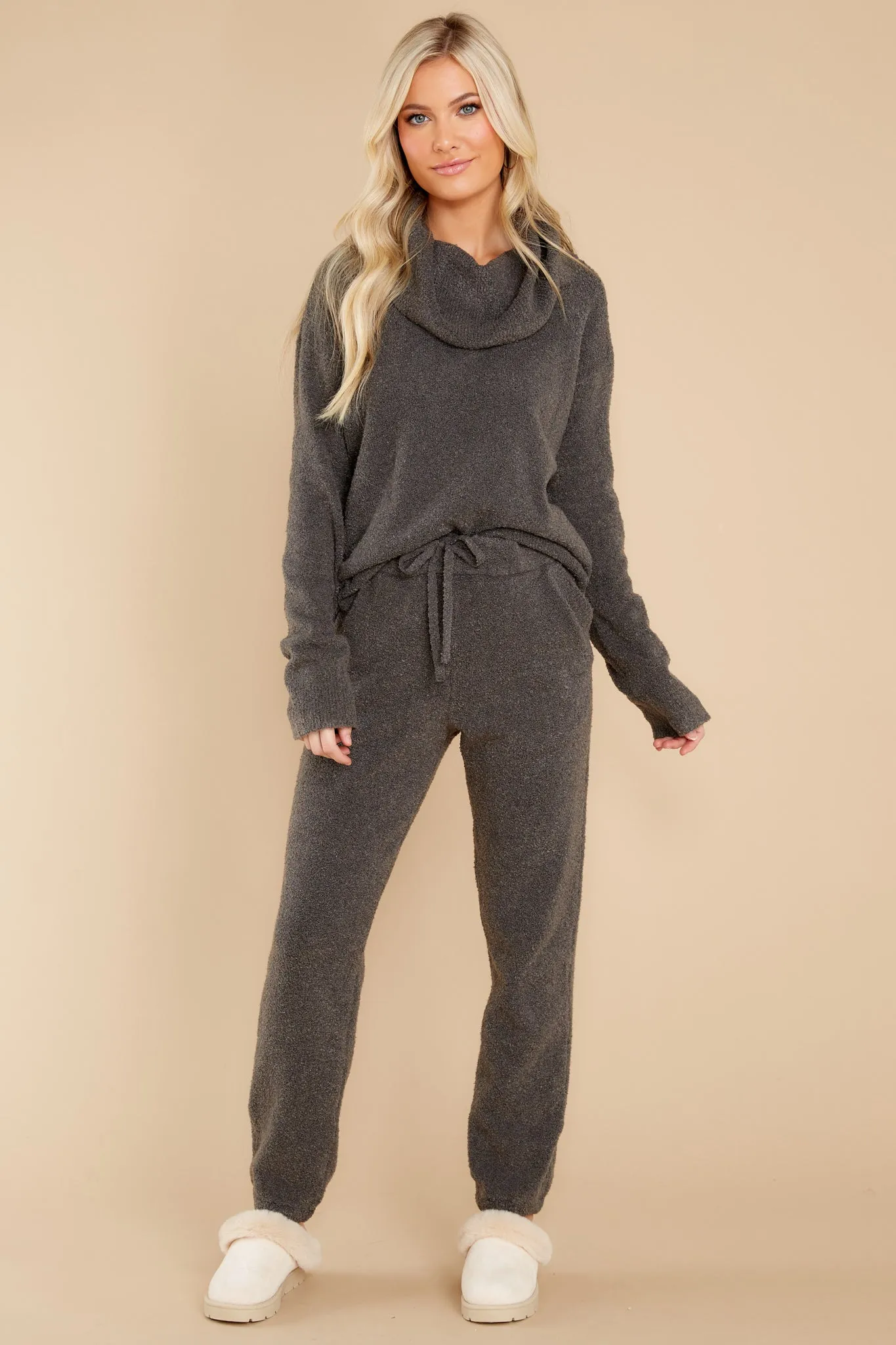 EcoChic® Smokey Gray Cowl Neck Pullover