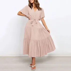 Elegant Pretty Party Evening Wedding Vacation Outfits Summer Midi Casual Dress