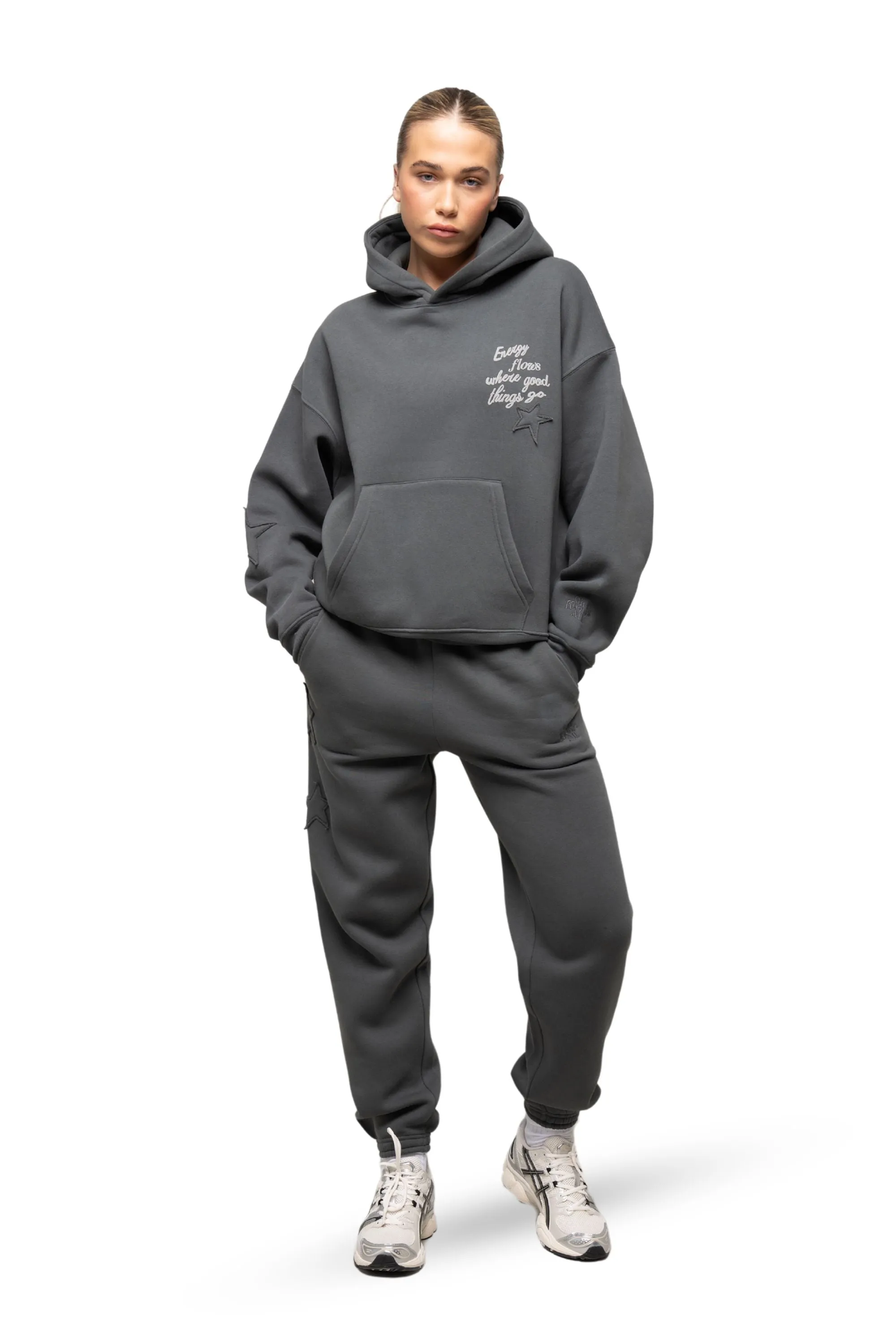 Energy Flows Shadow Grey Hoodie