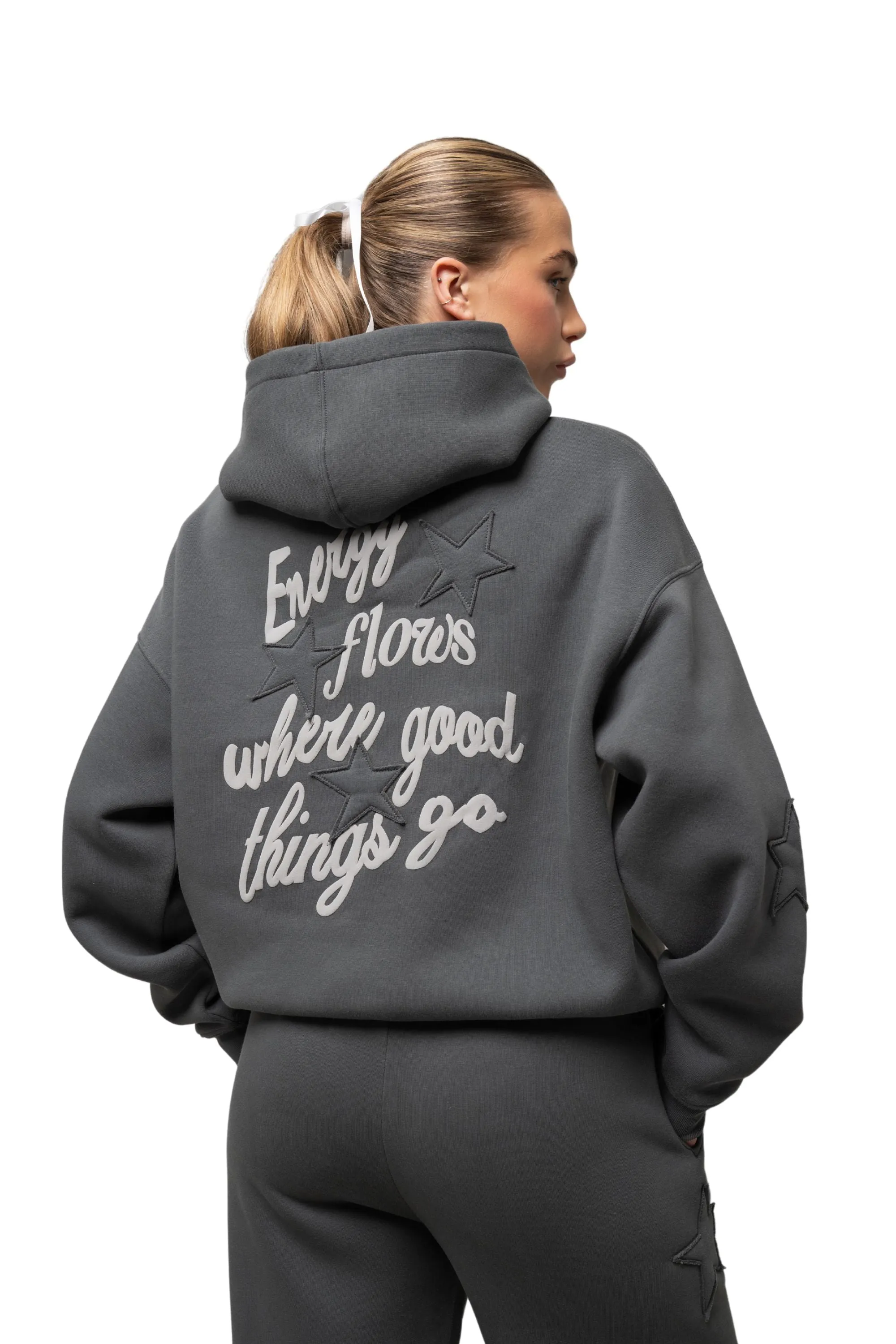 Energy Flows Shadow Grey Hoodie