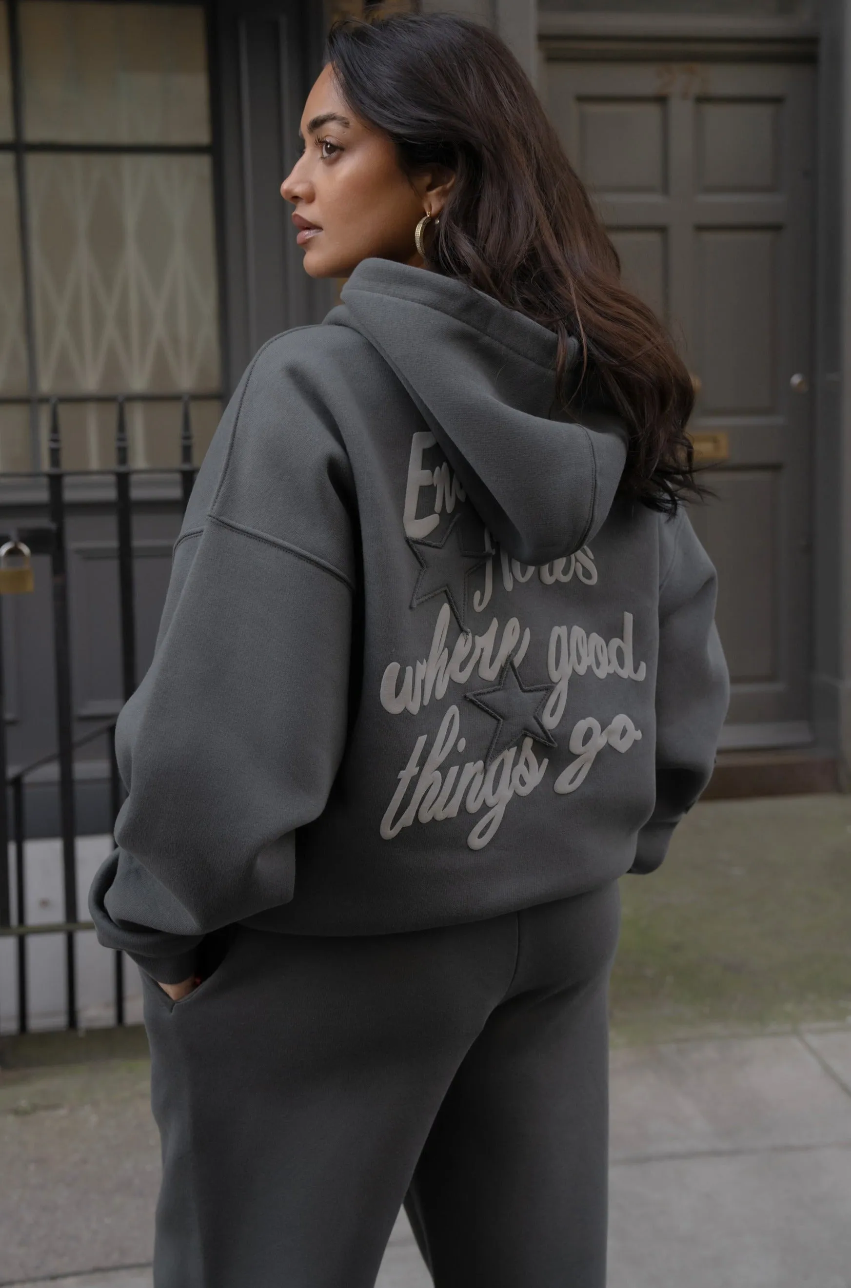 Energy Flows Shadow Grey Hoodie