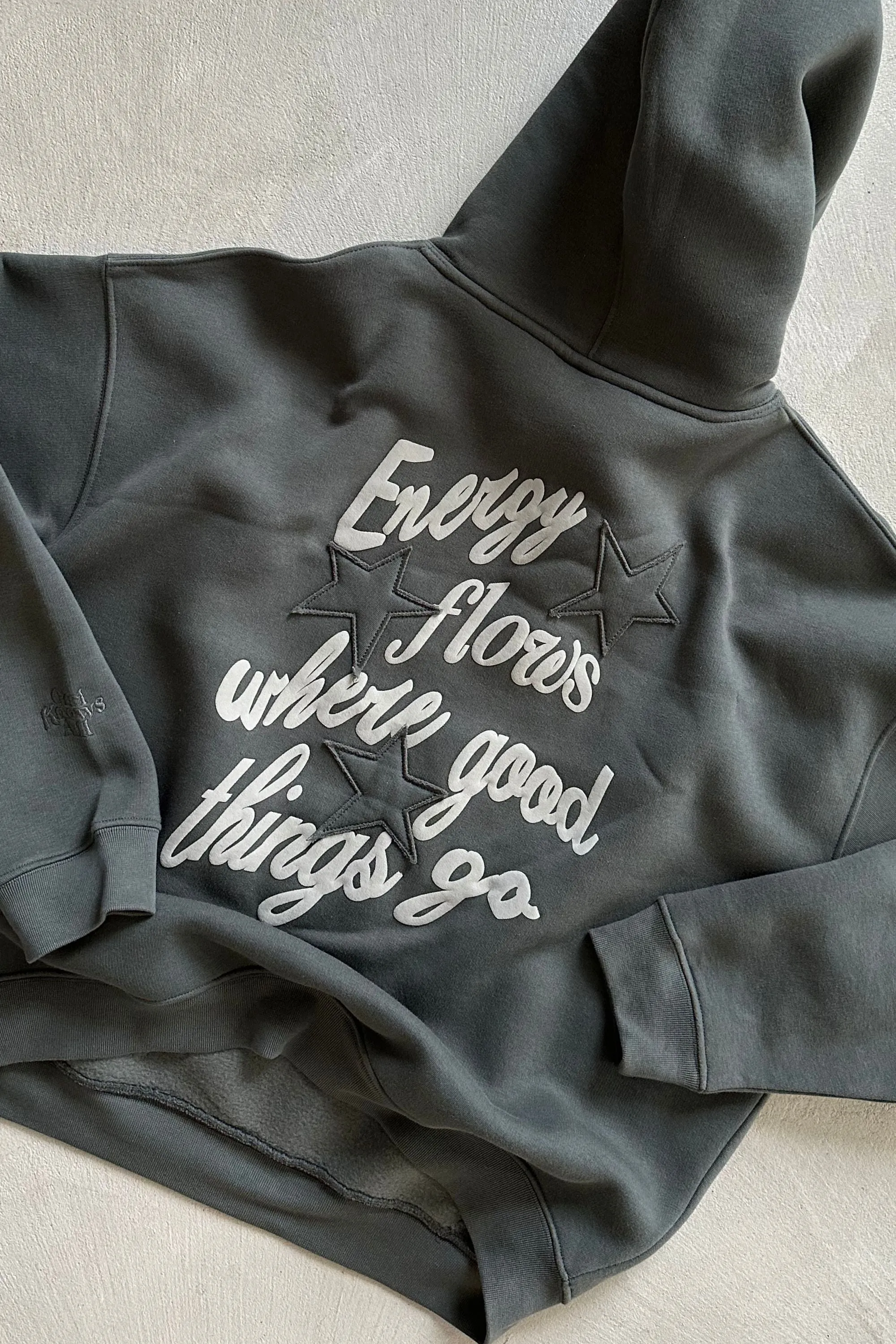 Energy Flows Shadow Grey Hoodie