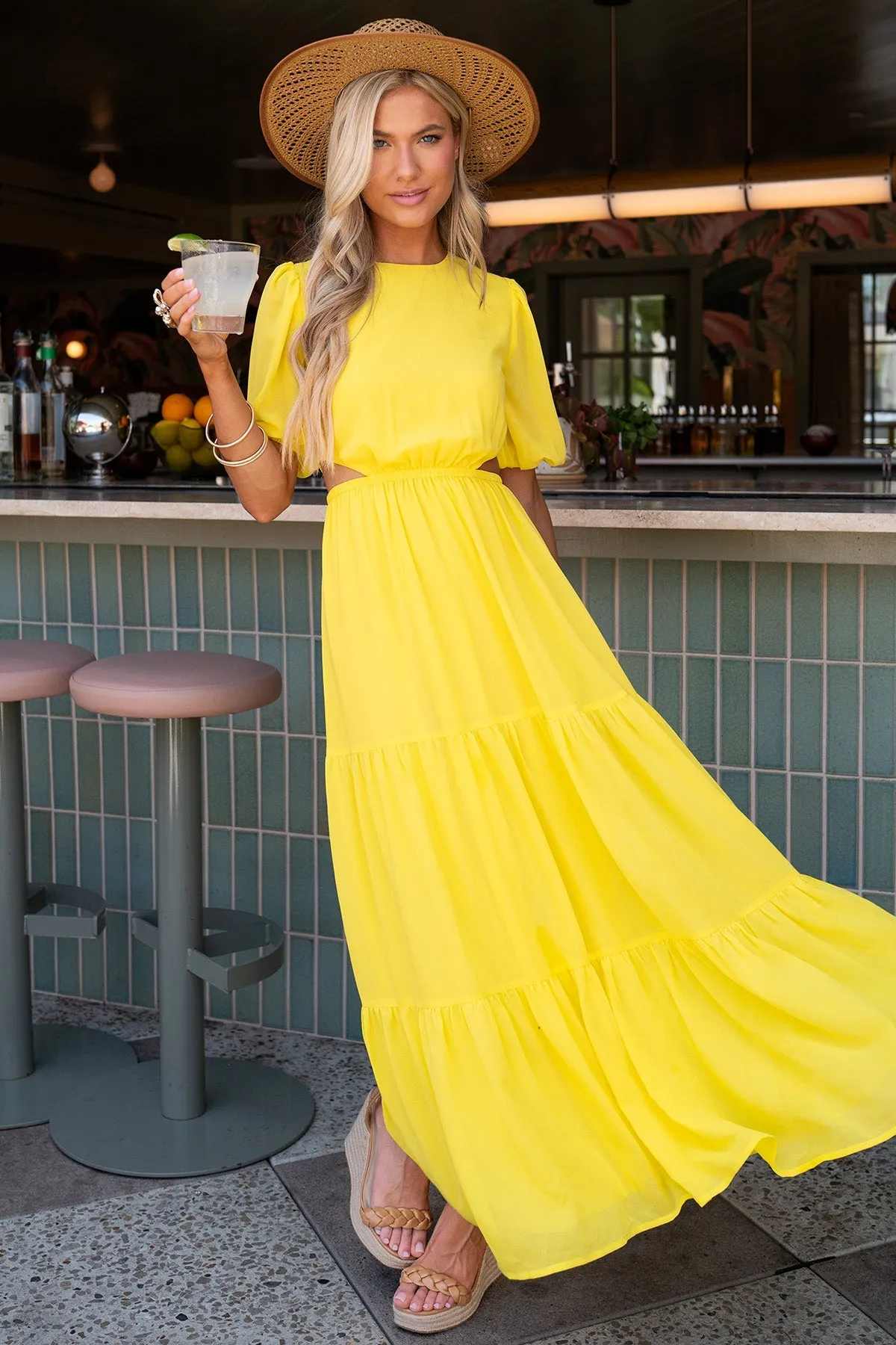 Enjoy The Sunshine Yellow Maxi Dress