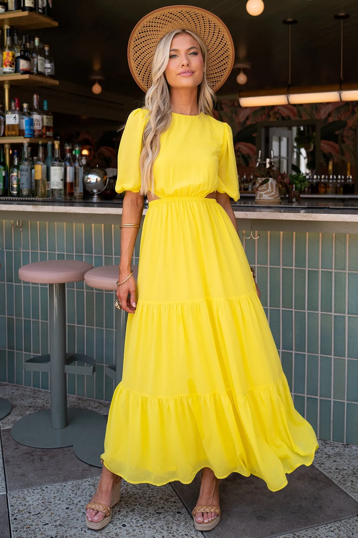 Enjoy The Sunshine Yellow Maxi Dress