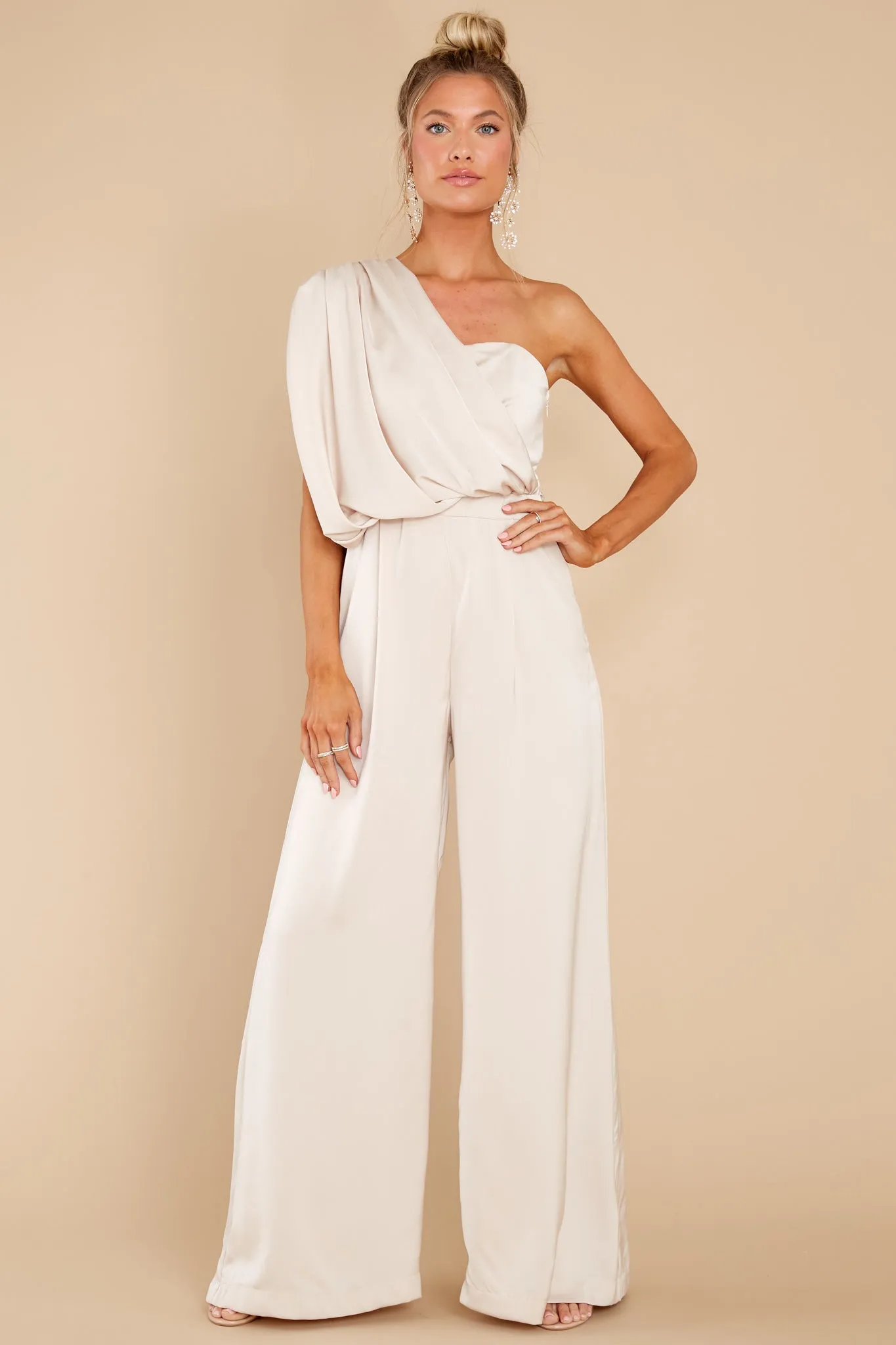 Essential Elegance Beige Jumpsuit