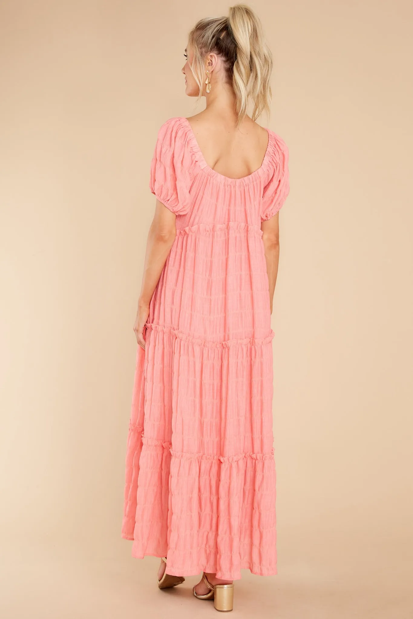 Exploring Love Coral Maxi Dress