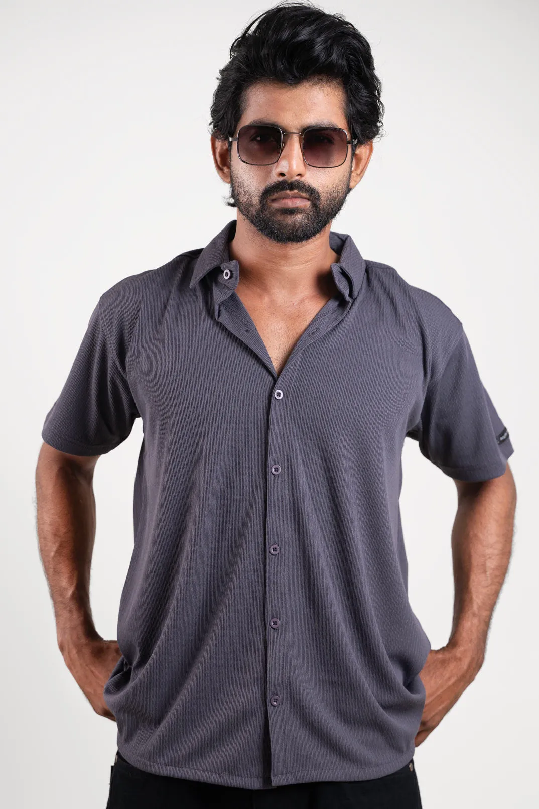 Fabio Gray Half Sleeve Shirt For Men