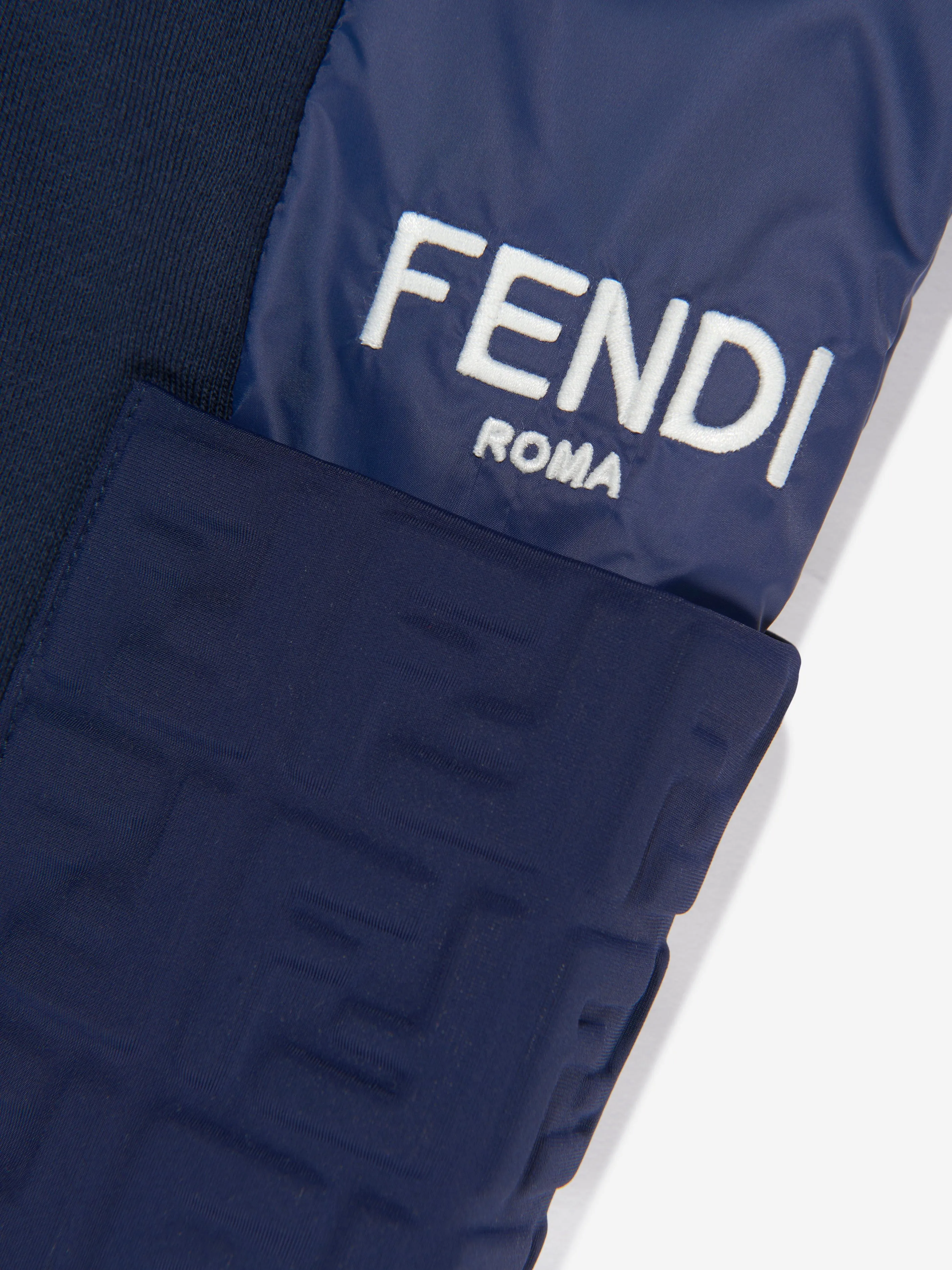 Fendi Boys Logo Sweatpants in Navy