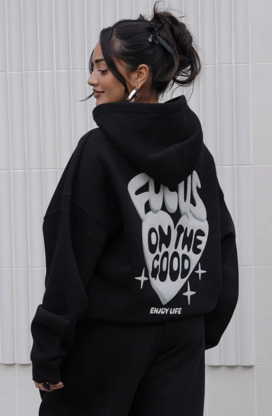 Focus On The Good Black Hoodie