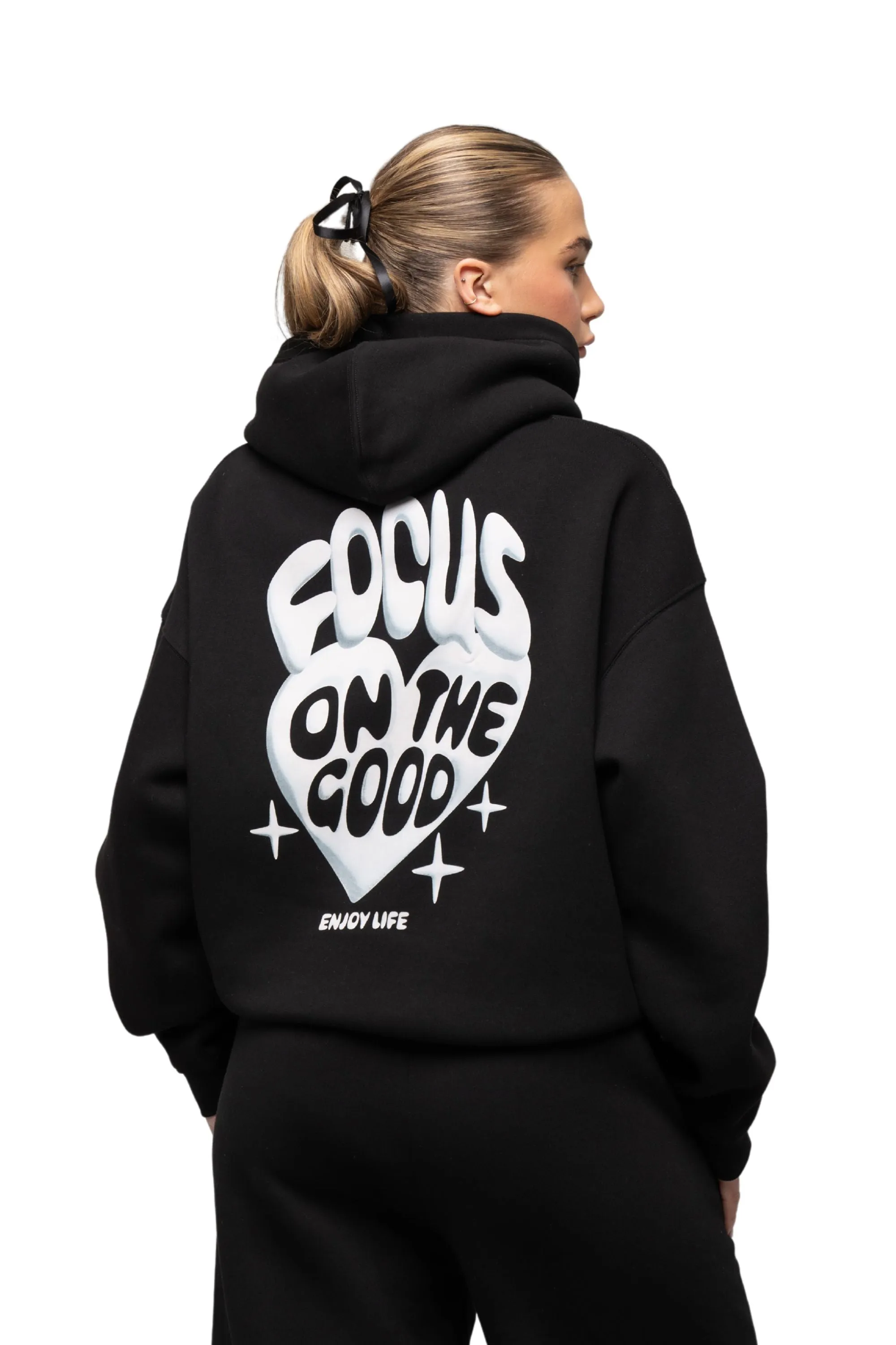 Focus On The Good Black Hoodie