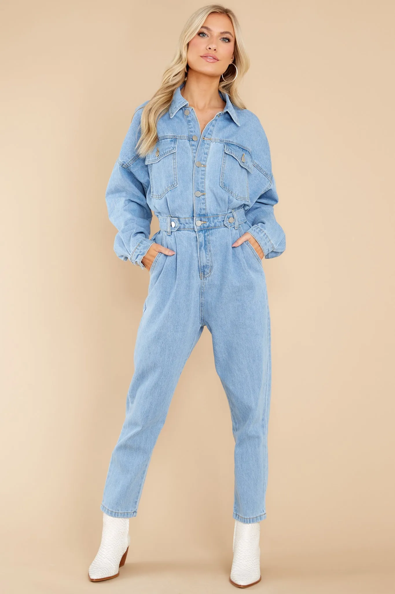 Focused On Myself Denim Jumpsuit