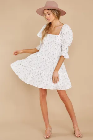 Genuine Smiles White Floral Print Dress