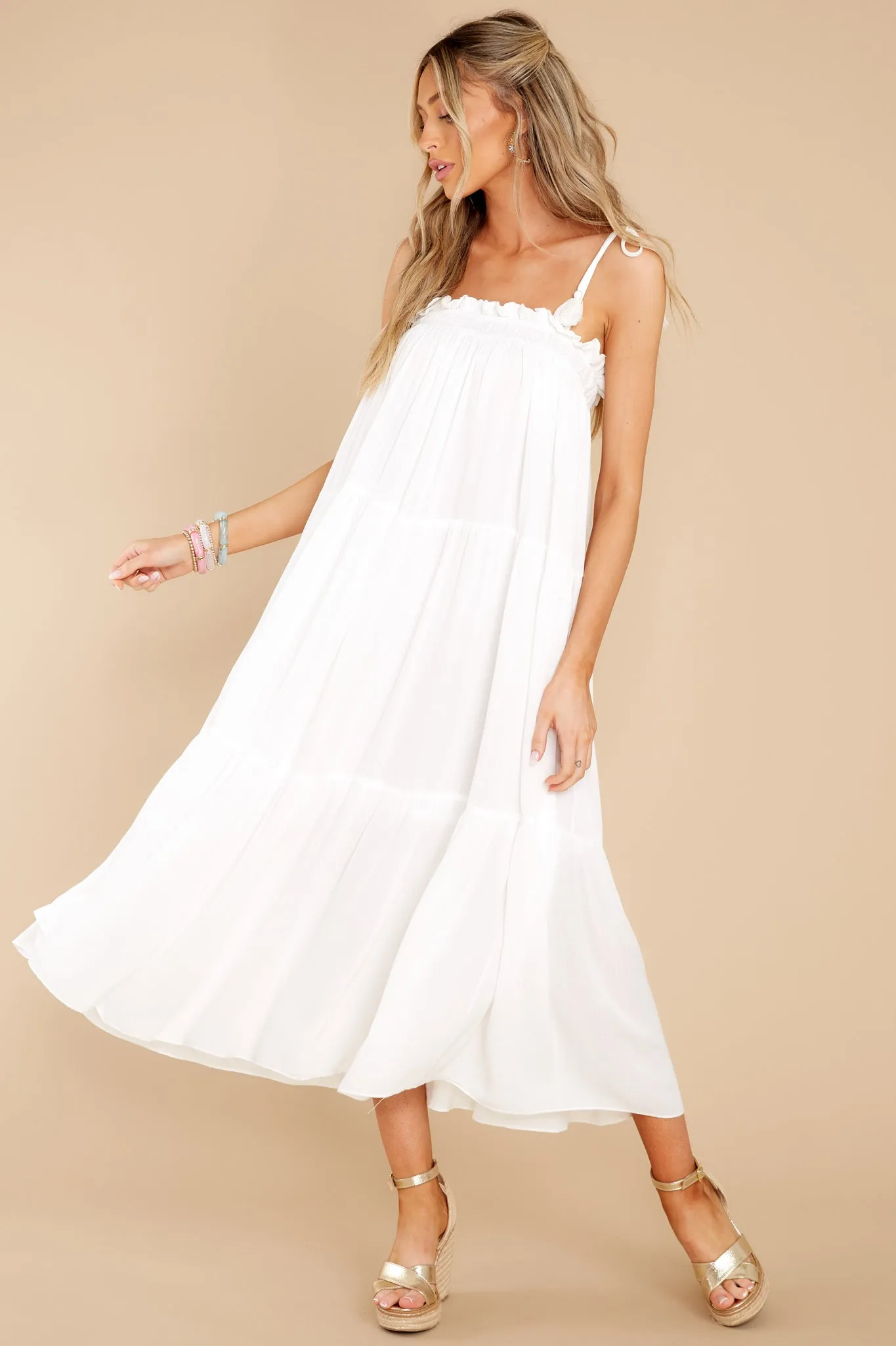 Gulf Shores Getaway White Maxi Dress