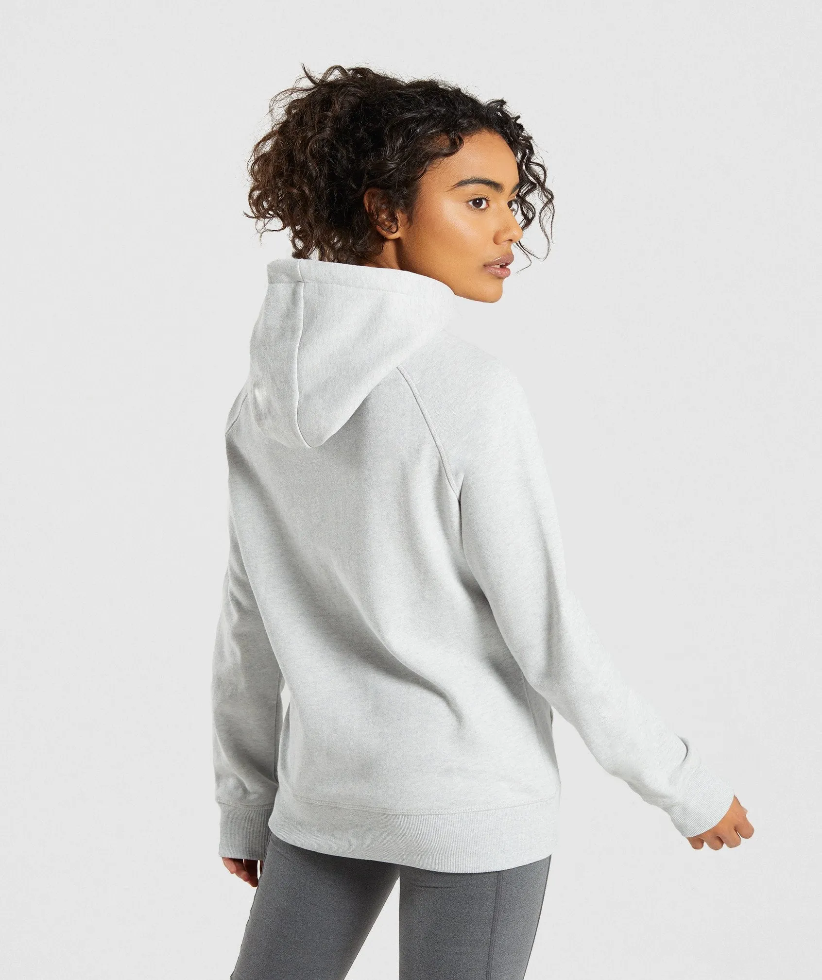 Gymshark Crest Hoodie - Light Grey