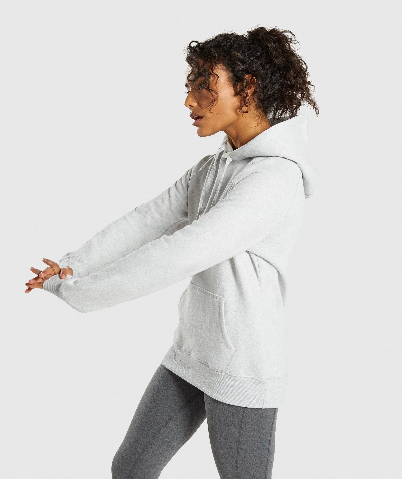 Gymshark Crest Hoodie - Light Grey