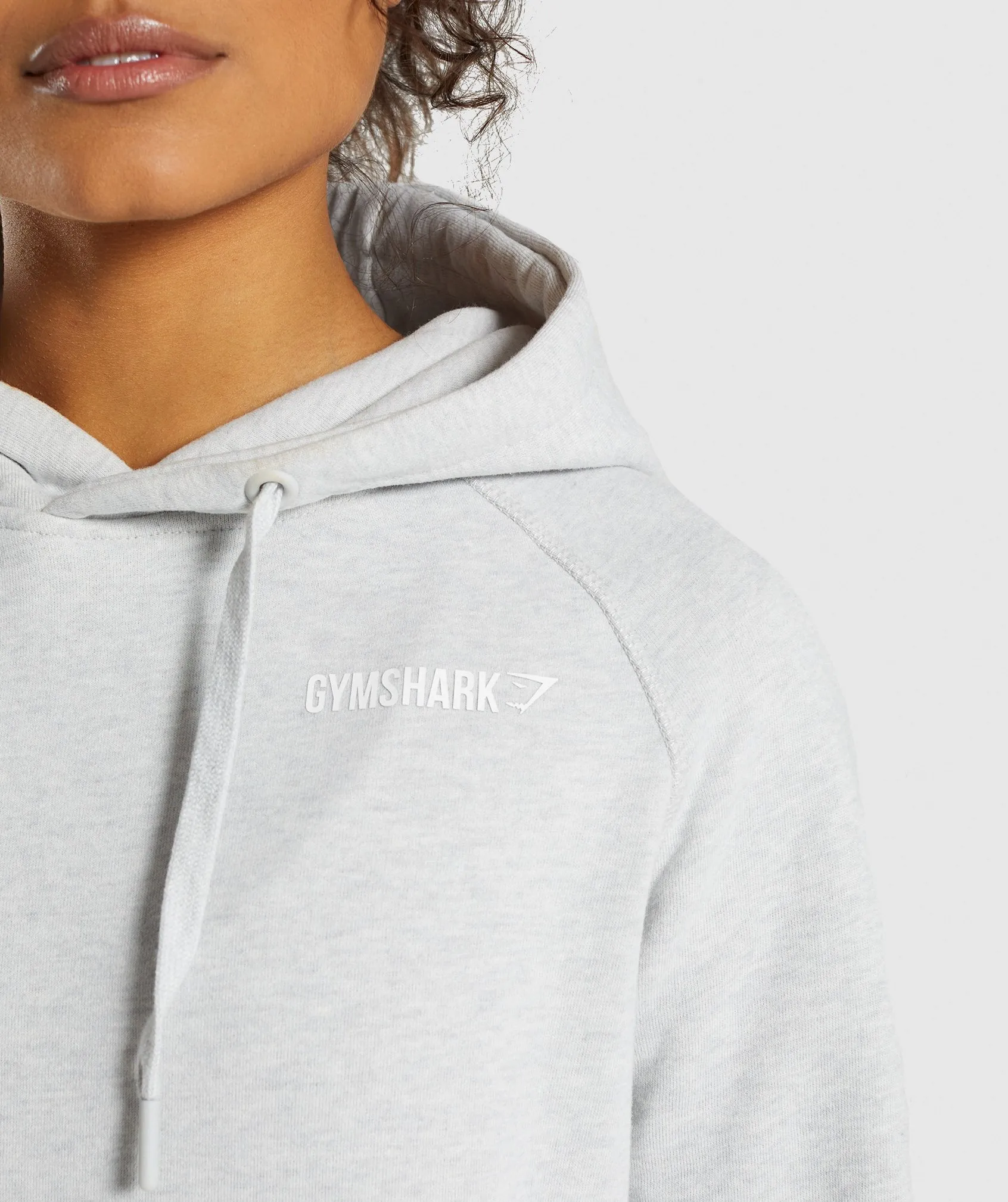 Gymshark Crest Hoodie - Light Grey