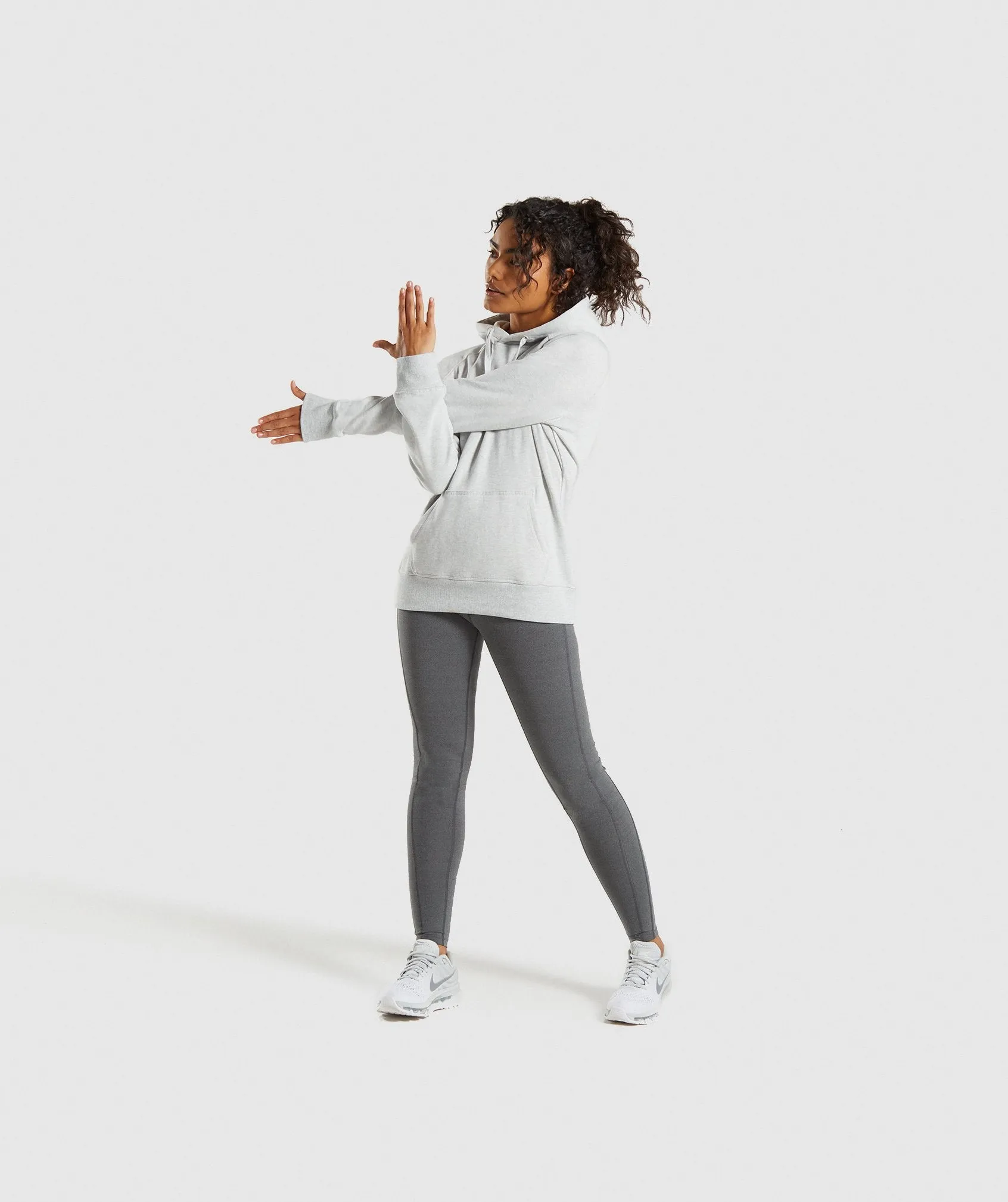 Gymshark Crest Hoodie - Light Grey