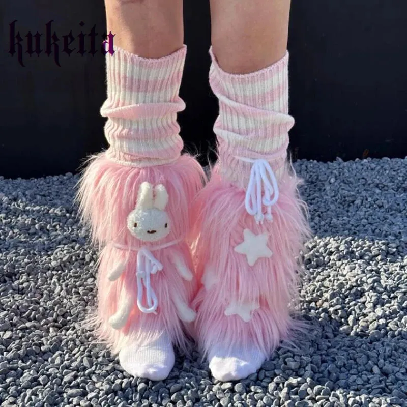 Harajuku Furry Bunny Leg Warmers