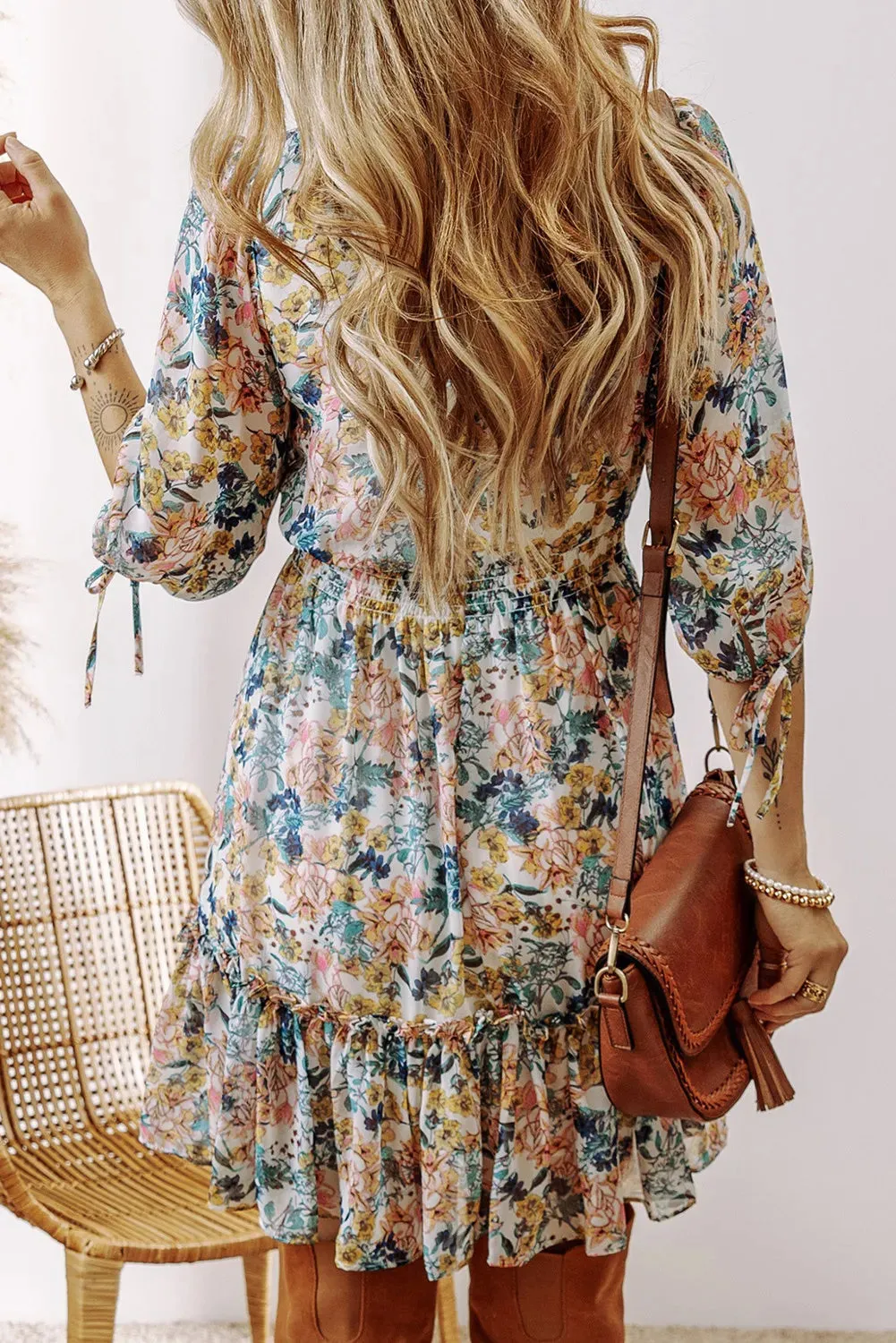 Head Over Heels Printed Fall Dress