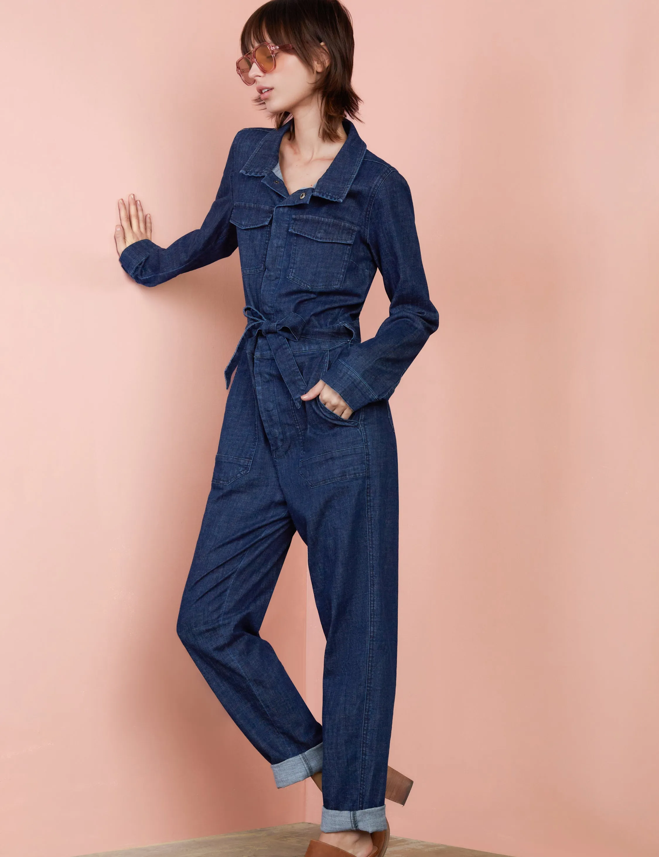 Hi-Bar Denim Jumpsuit