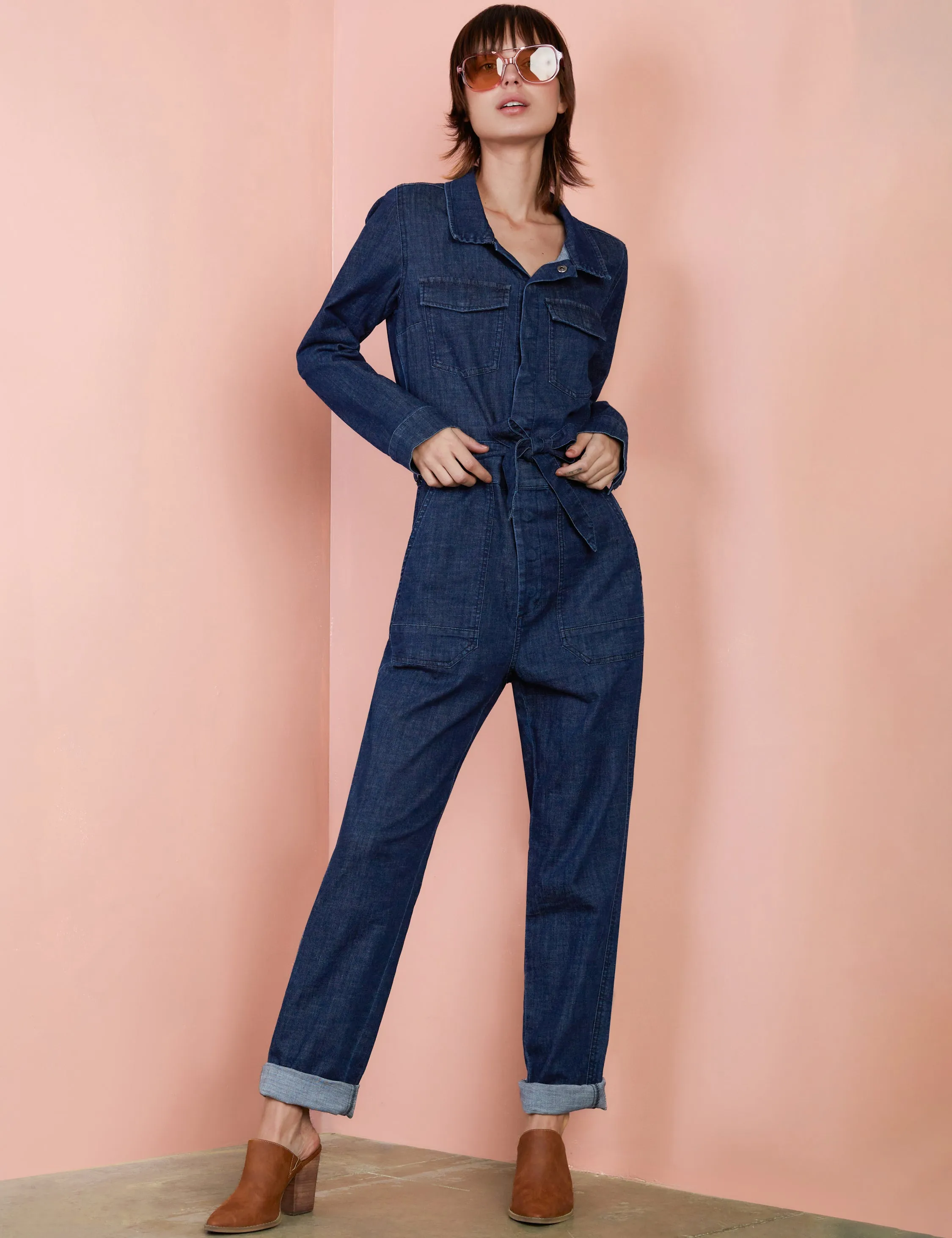 Hi-Bar Denim Jumpsuit