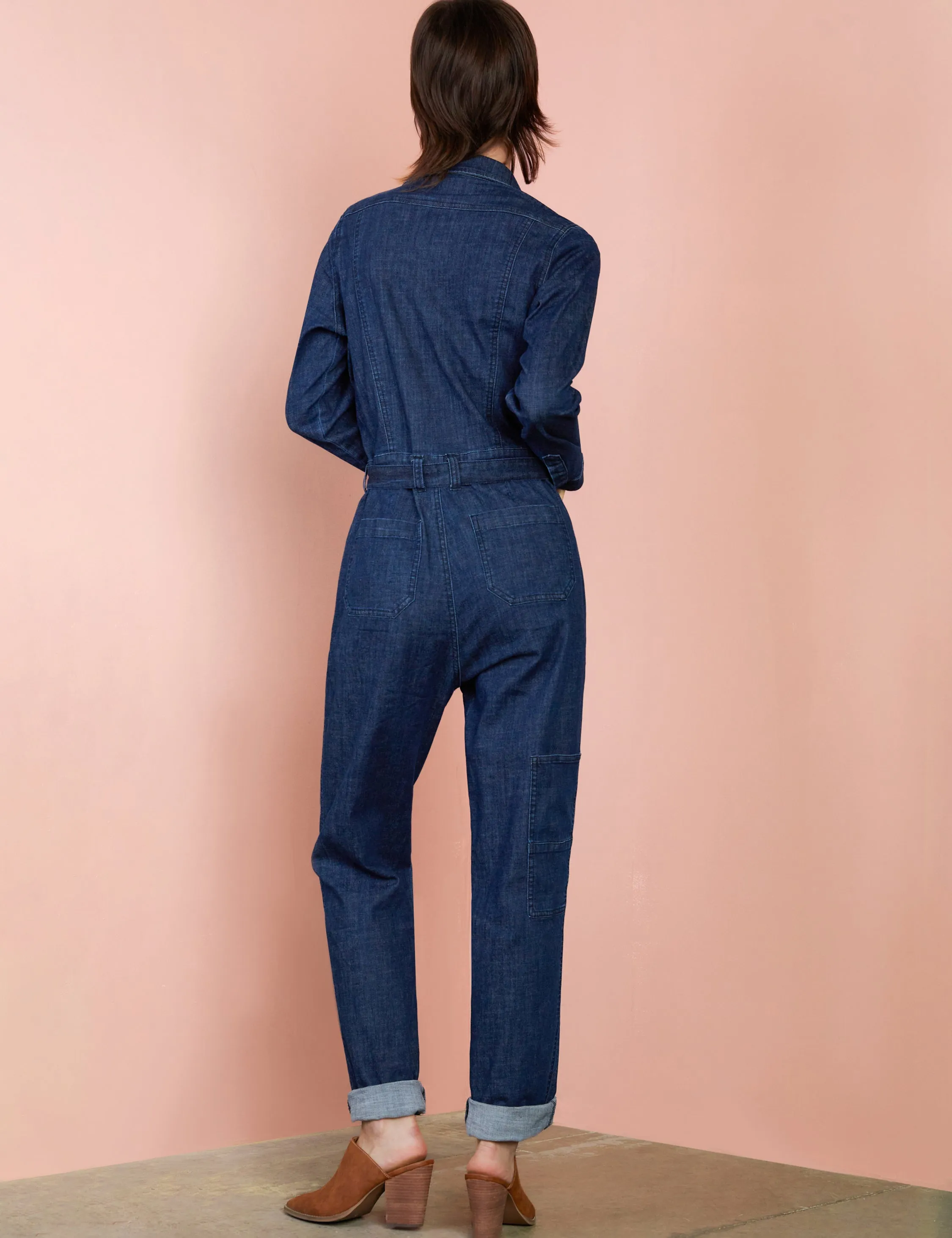 Hi-Bar Denim Jumpsuit