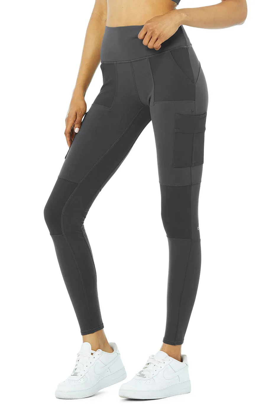 High-Waist Cargo Legging - Anthracite