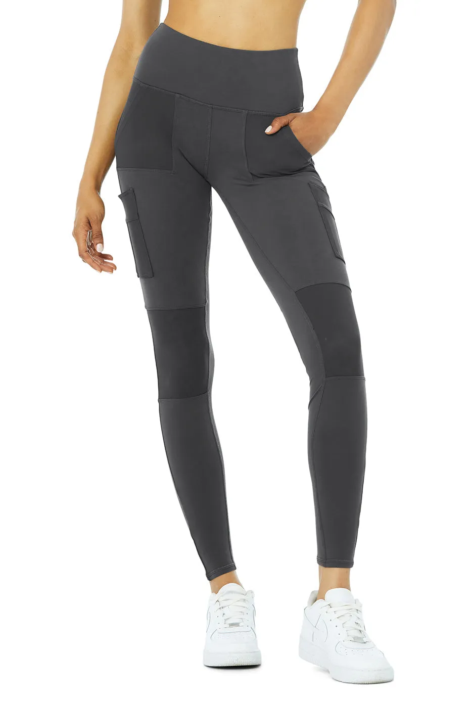 High-Waist Cargo Legging - Anthracite