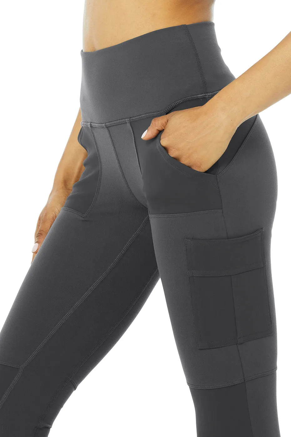 High-Waist Cargo Legging - Anthracite