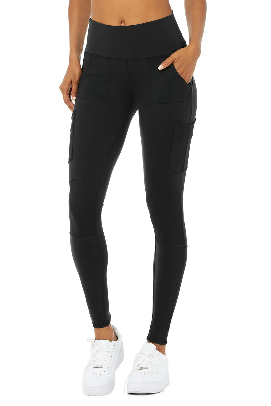 High-Waist Cargo Legging - Black