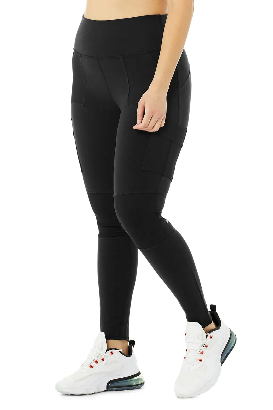 High-Waist Cargo Legging - Black