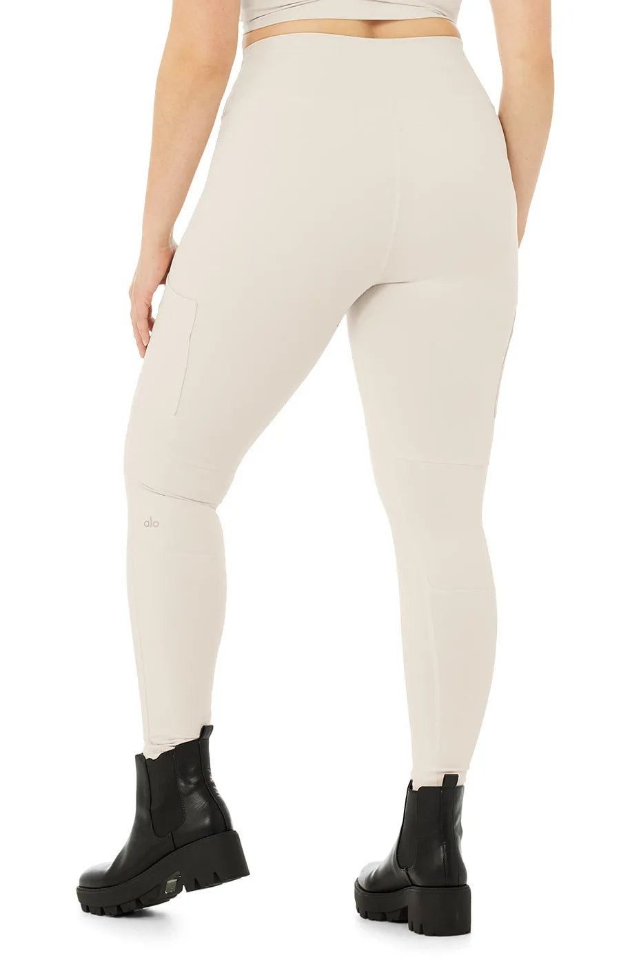 High-Waist Cargo Legging - Bone