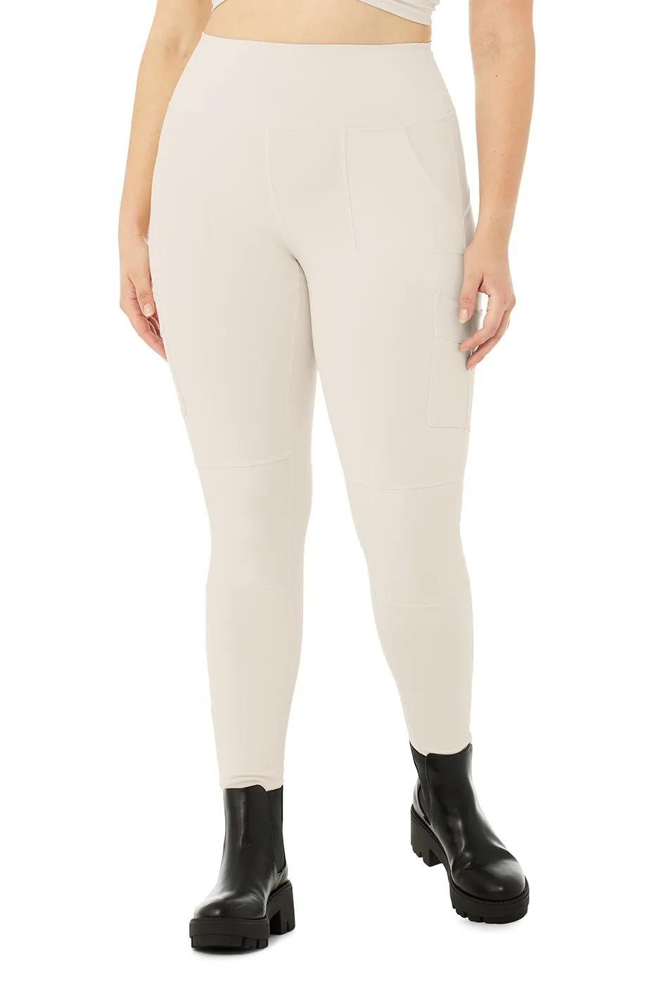 High-Waist Cargo Legging - Bone