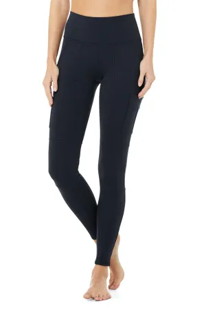 High-Waist Cargo Legging - Dark Navy