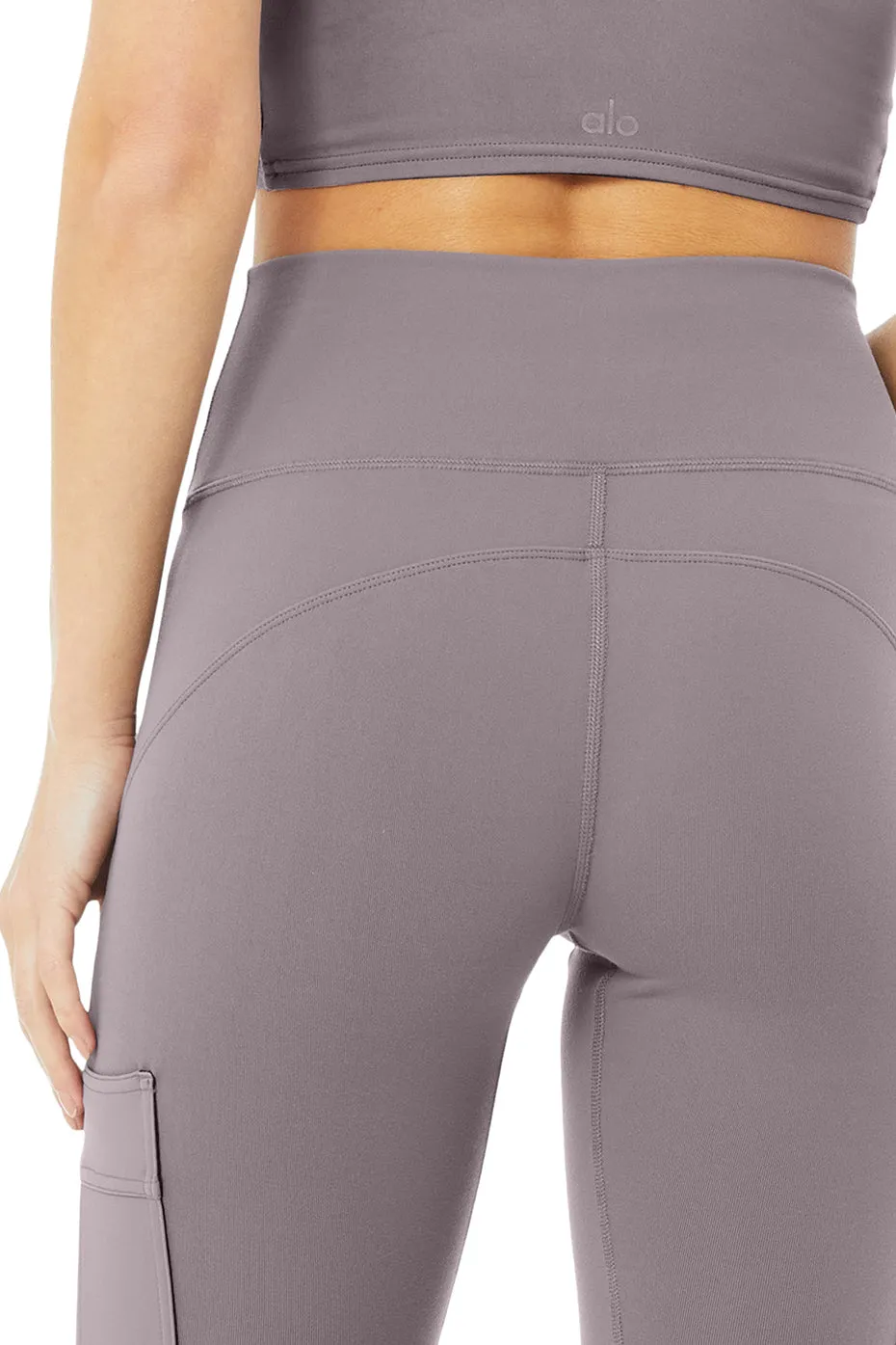 High-Waist Cargo Legging - Purple Dusk