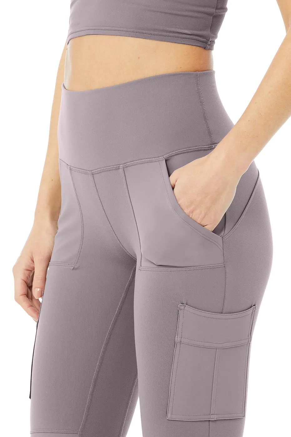 High-Waist Cargo Legging - Purple Dusk