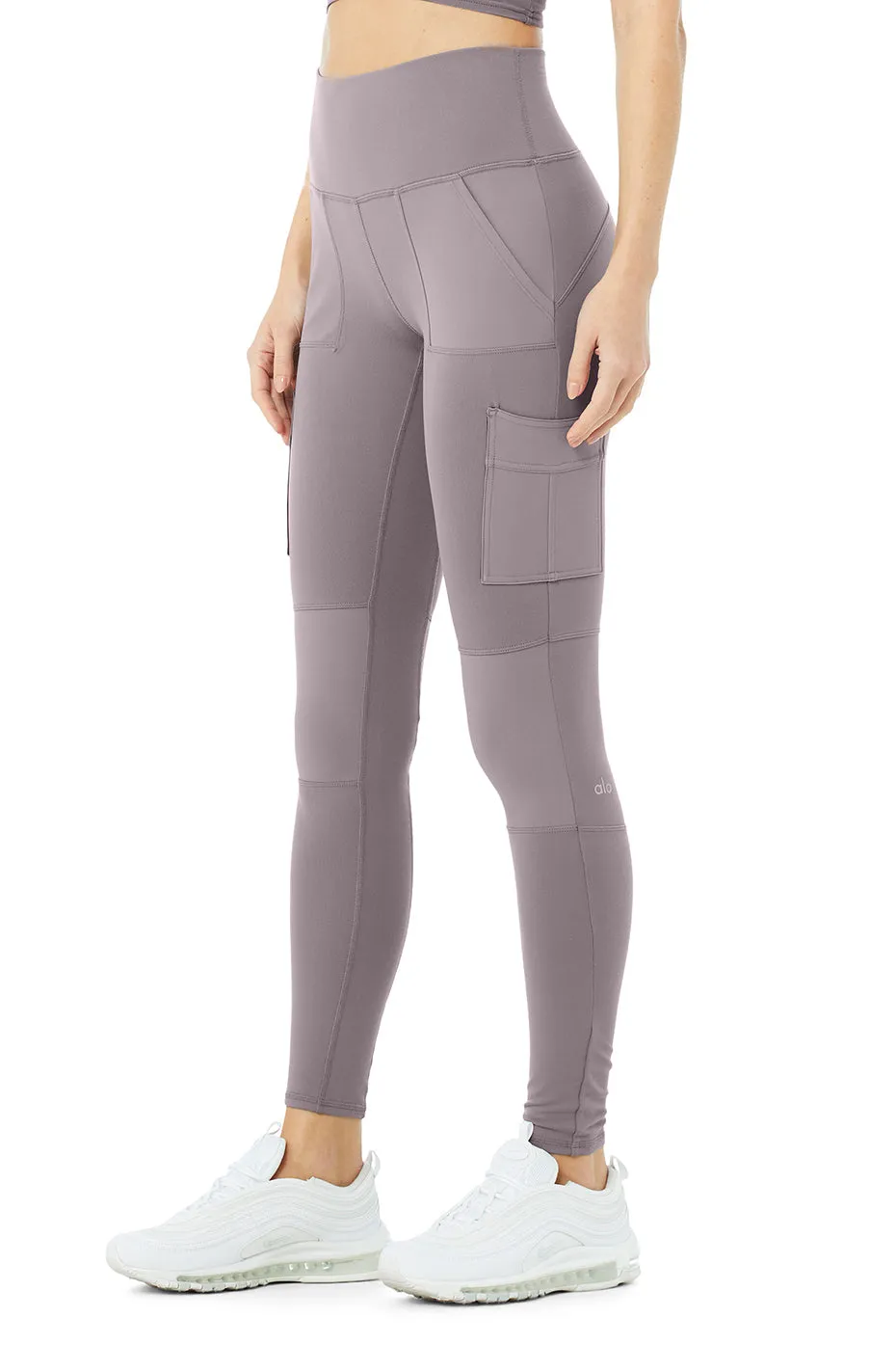 High-Waist Cargo Legging - Purple Dusk