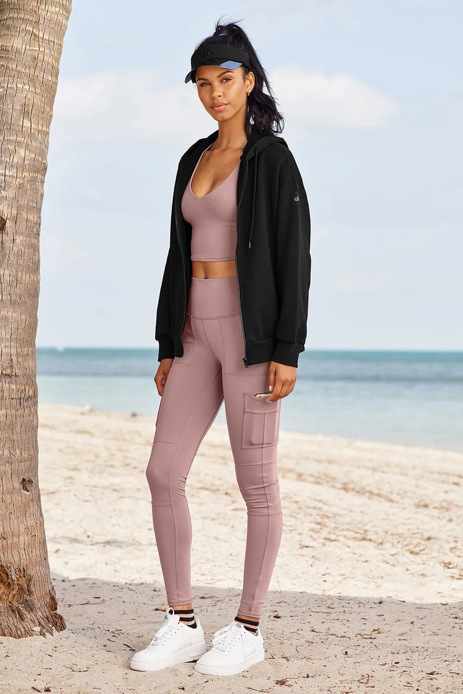 High-Waist Cargo Legging - Woodrose