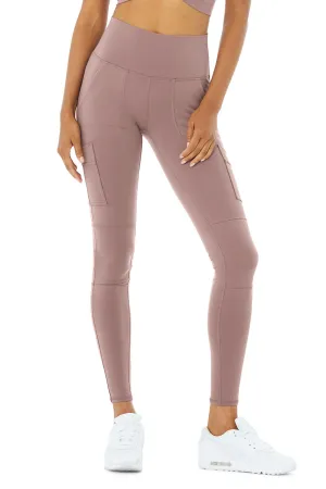 High-Waist Cargo Legging - Woodrose